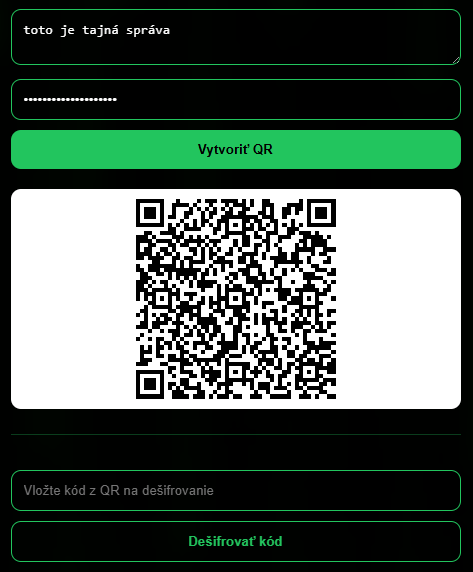 Ukážka QR terminálu